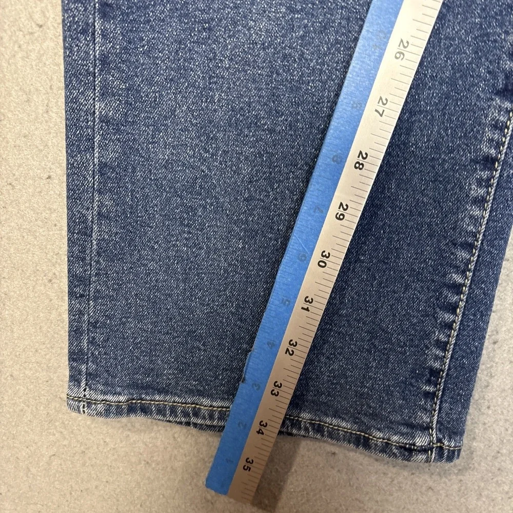 True Religion Men Ricky Relaxed Straight Blue Denim Jean Logo Size 36 (38x34)